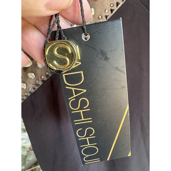 NWT Tadashi Shoji Maxi Dress Sleeveless Studded‎ Formal Column Women's Size 18 - Picture 14 of 16